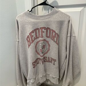 Abercrombie & Fitch Gray and Red Sweatshirt